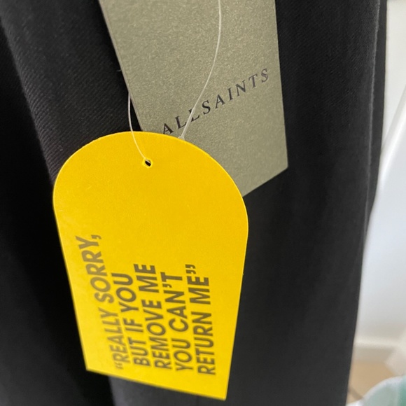 All Saints  NWT black wool coat US8 - Picture 2 of 7